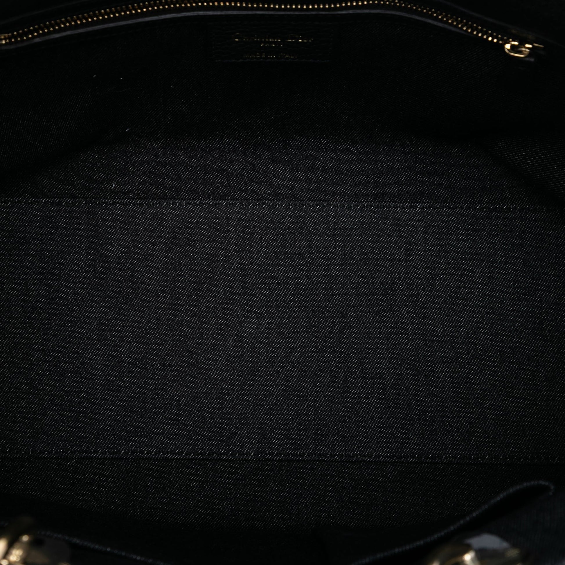 Black Dior Denim Patch D Light Satchel