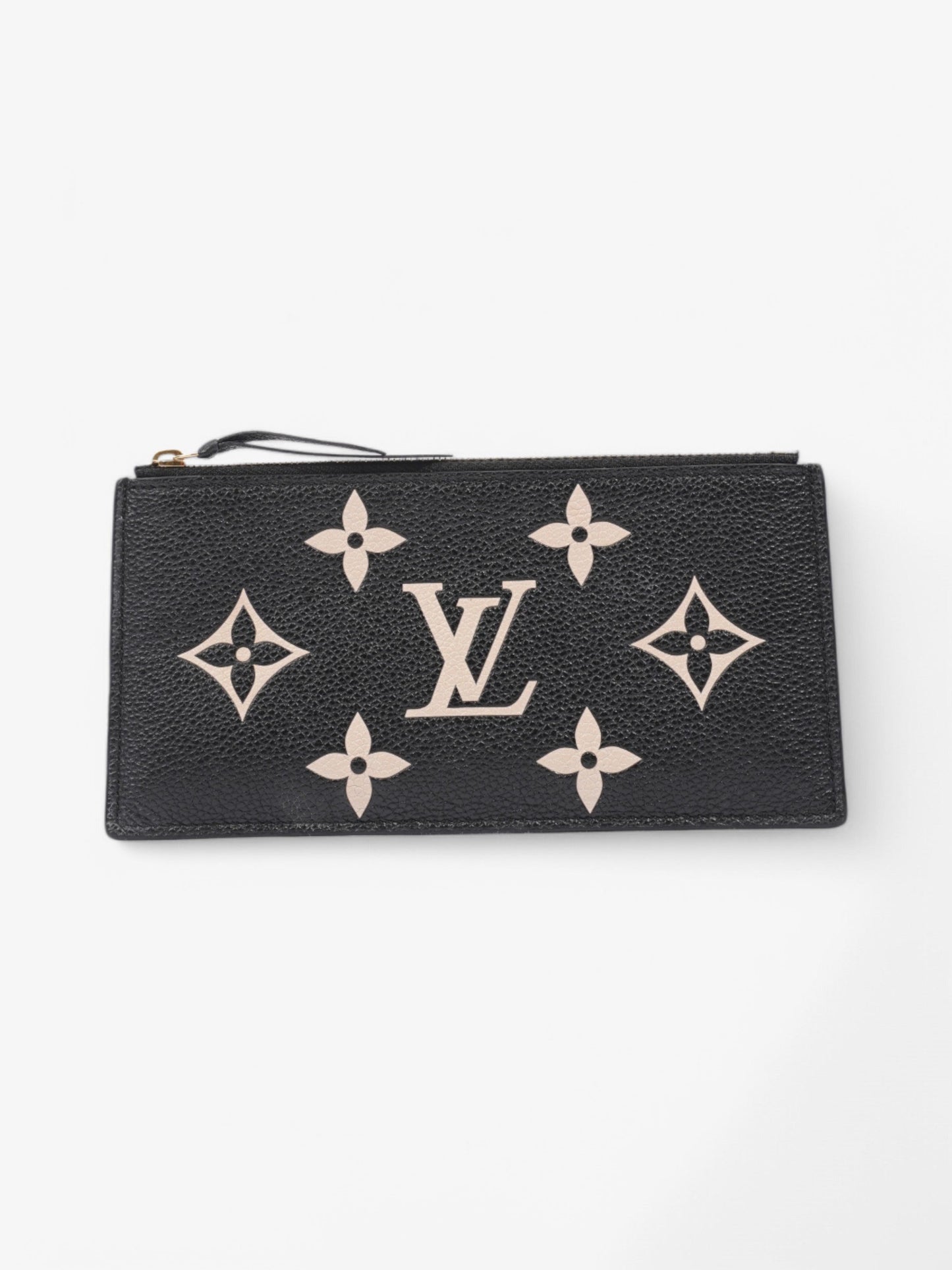 Louis Vuitton Pochette Fèlicie Pouch Black / Beige Leather