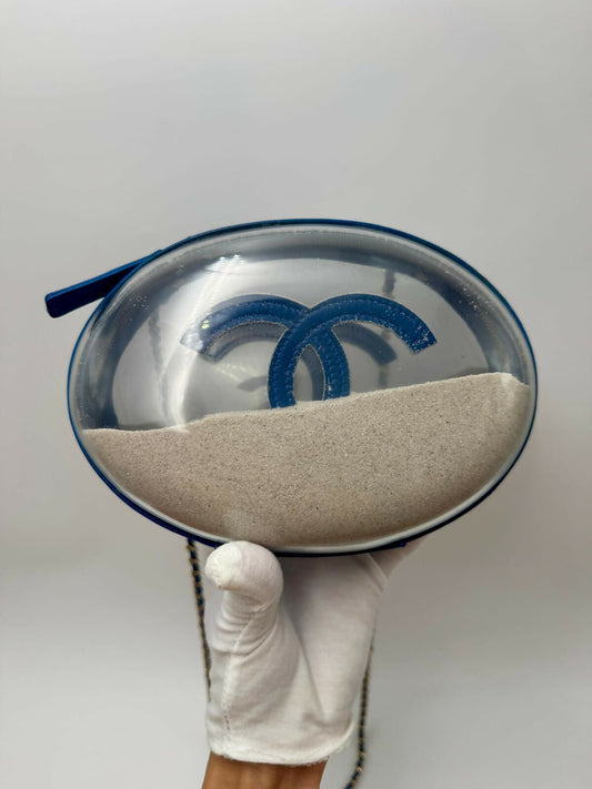 Chanel limited Edition PVC Sand Sphere Clutch Bag