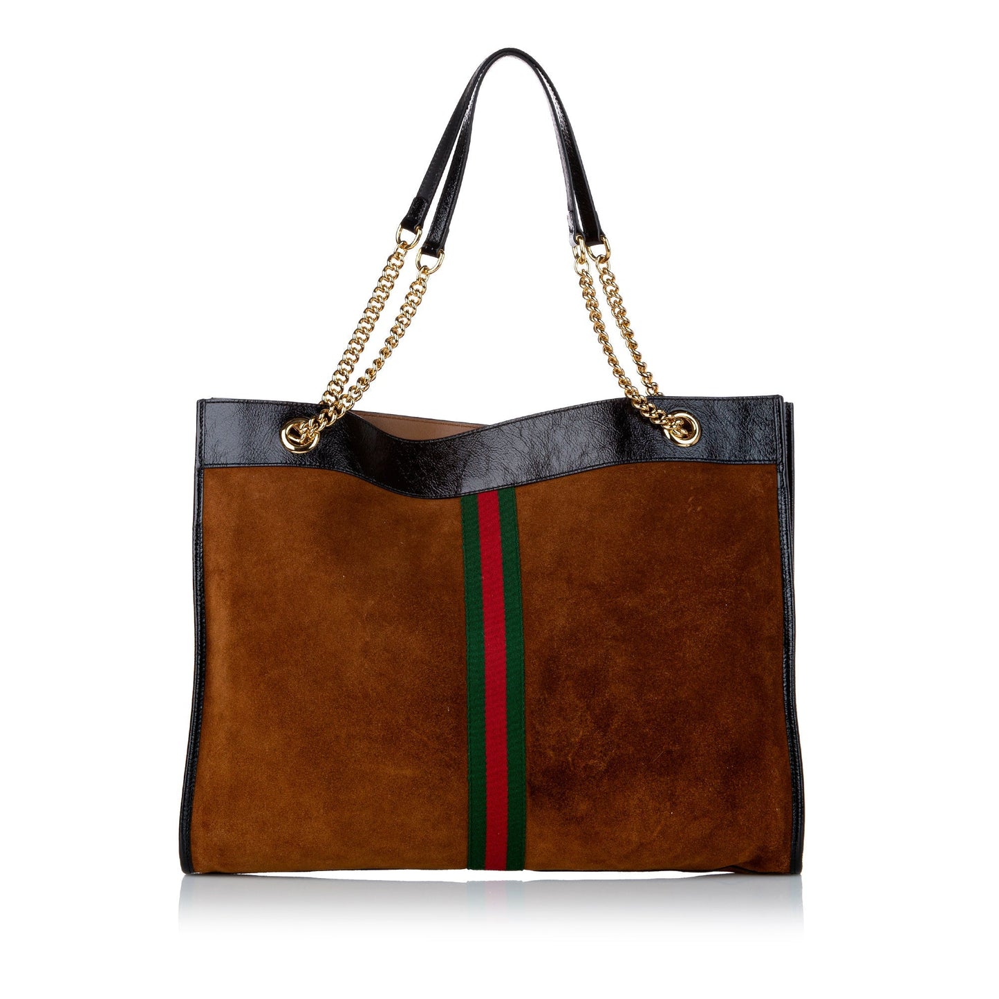 Gucci Brown Leather Suede Tote