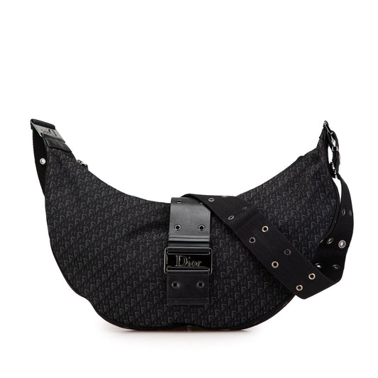 Dior Leather Canvas Shoulder Bag