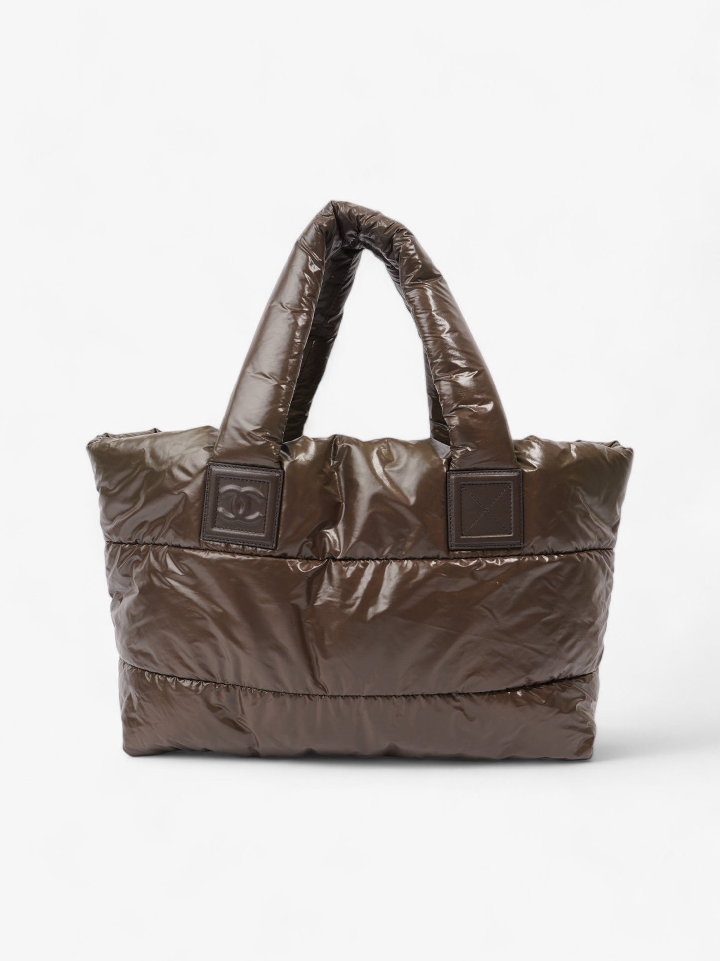 Chanel Coccon Tote Bag Brown Nylon Small
