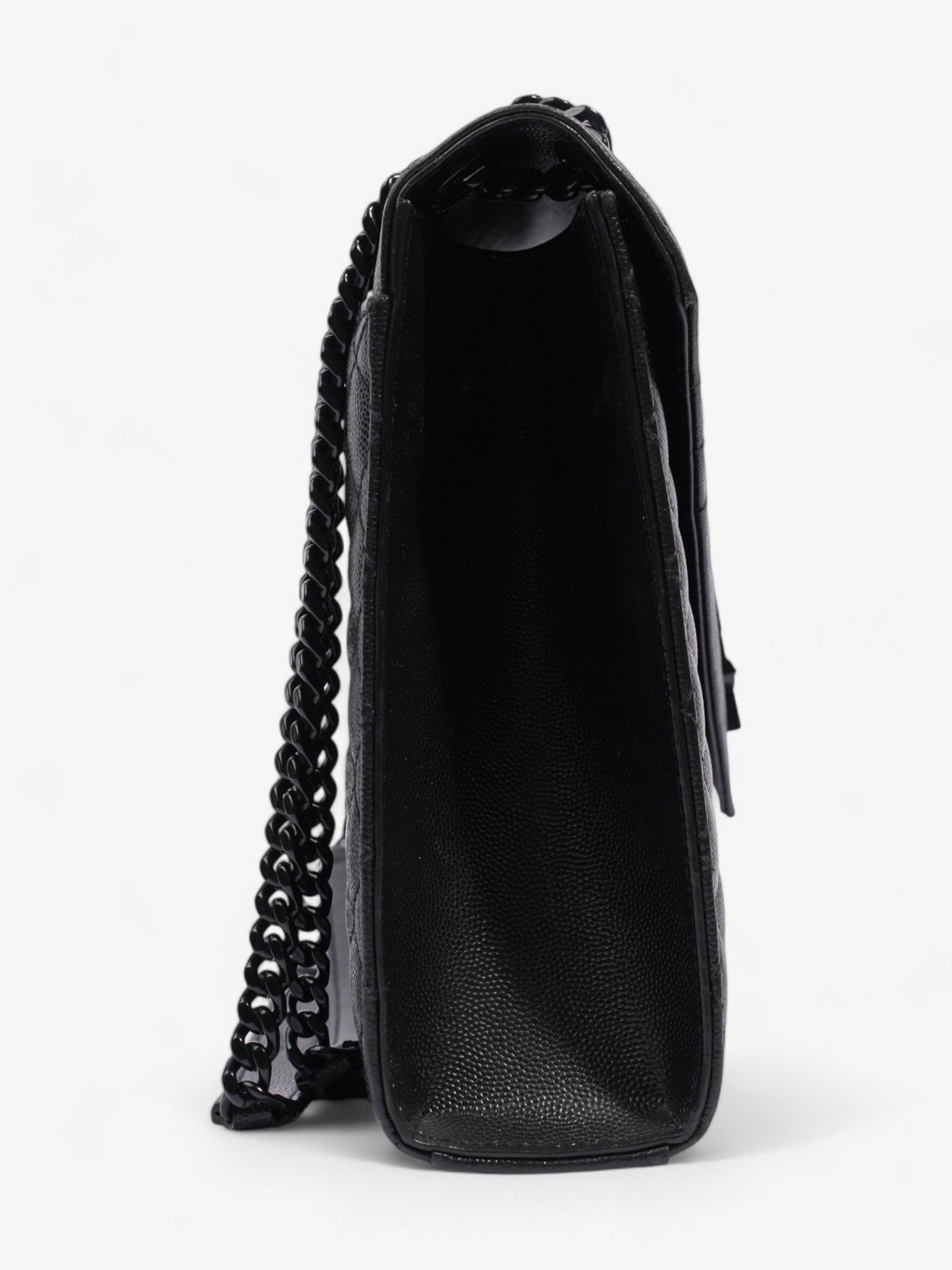 Saint Laurent Envelope Black Grained Leather Large
