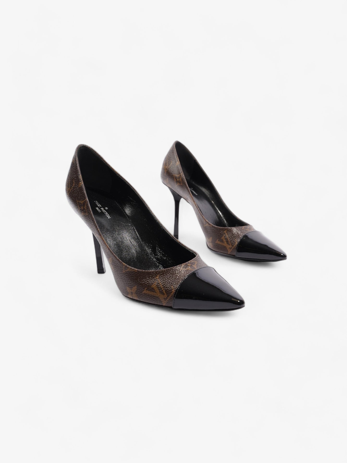Luxury Women's Handbag | Louis Vuitton Monogram Fetish Heels 90 Brown Monogram / Black Leather EU 36.5 UK 3.5