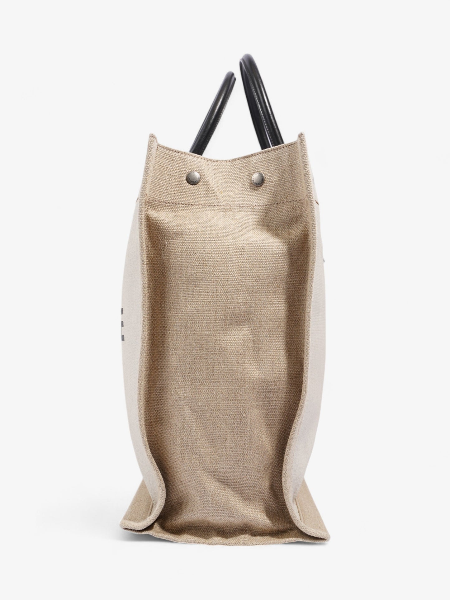 Saint Laurent Rive Gauche Tote Black / Natural Canvas