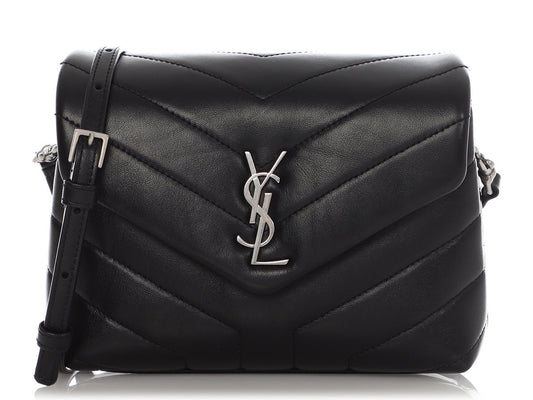 Saint Laurent Black MatelassÃÂ© Loulou Toy Bag