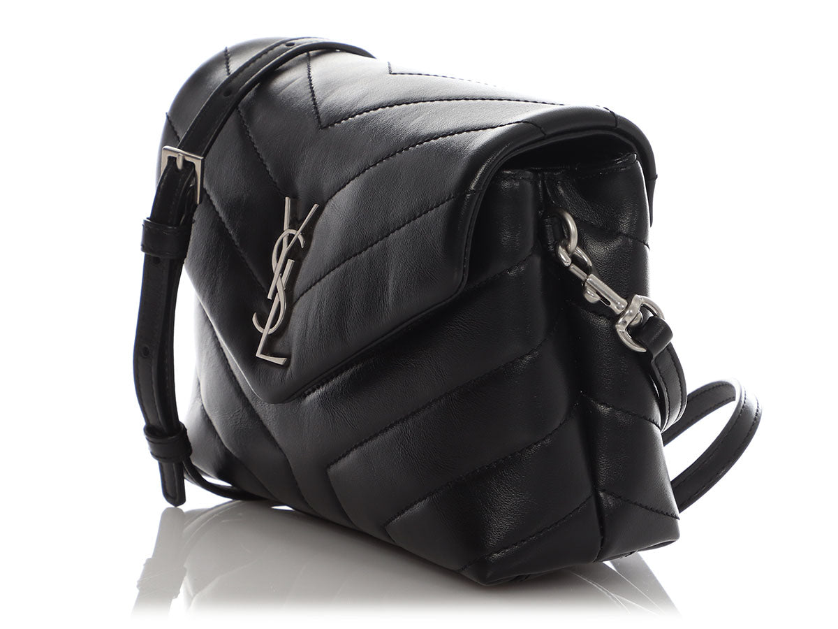 Saint Laurent Black MatelassÃÂ© Loulou Toy Bag