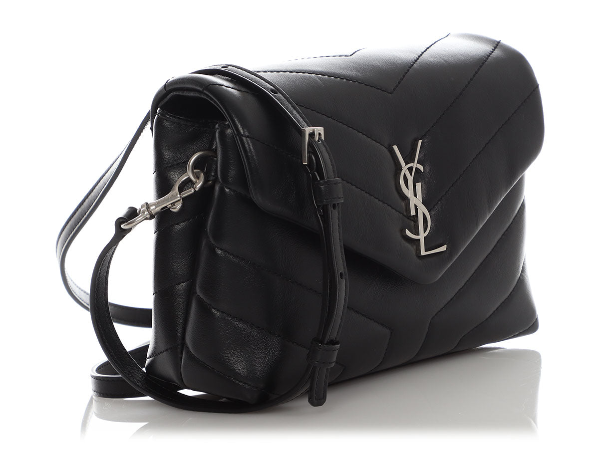 Saint Laurent Black MatelassÃÂ© Loulou Toy Bag