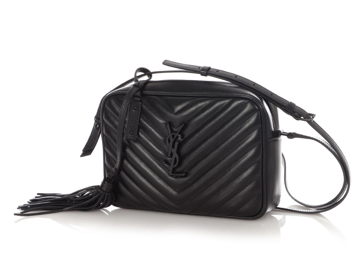Saint Laurent Medium So Black MatelassÃÂ© Lou Camera Bag