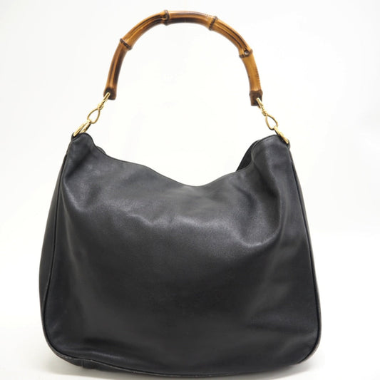 GUCCI Shoulder Bag 001 2852 1577 0 Leather, Bamboo black One Shoulder Bag Bamboo Women