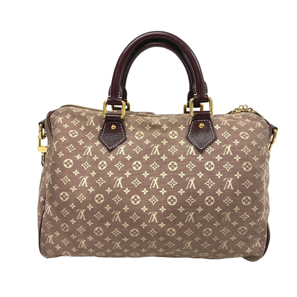 LOUIS VUITTON Handbag Leather, Canvas sepia Women