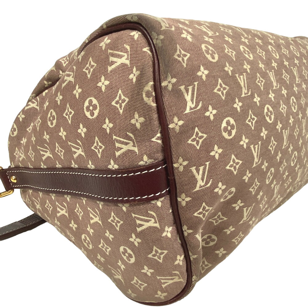 LOUIS VUITTON Handbag Leather, Canvas sepia Women