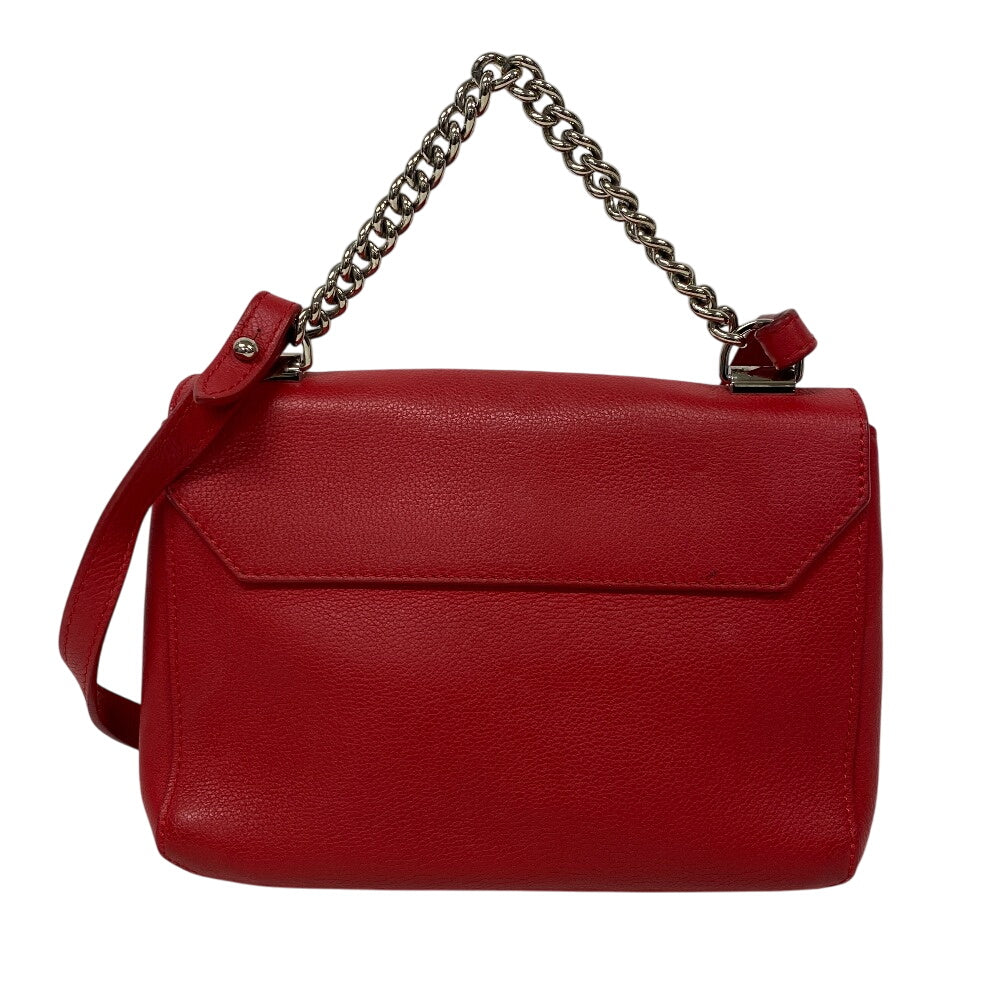 LOUIS VUITTON Shoulder Bag leather Red LV logo Rock Me 2 BB Women