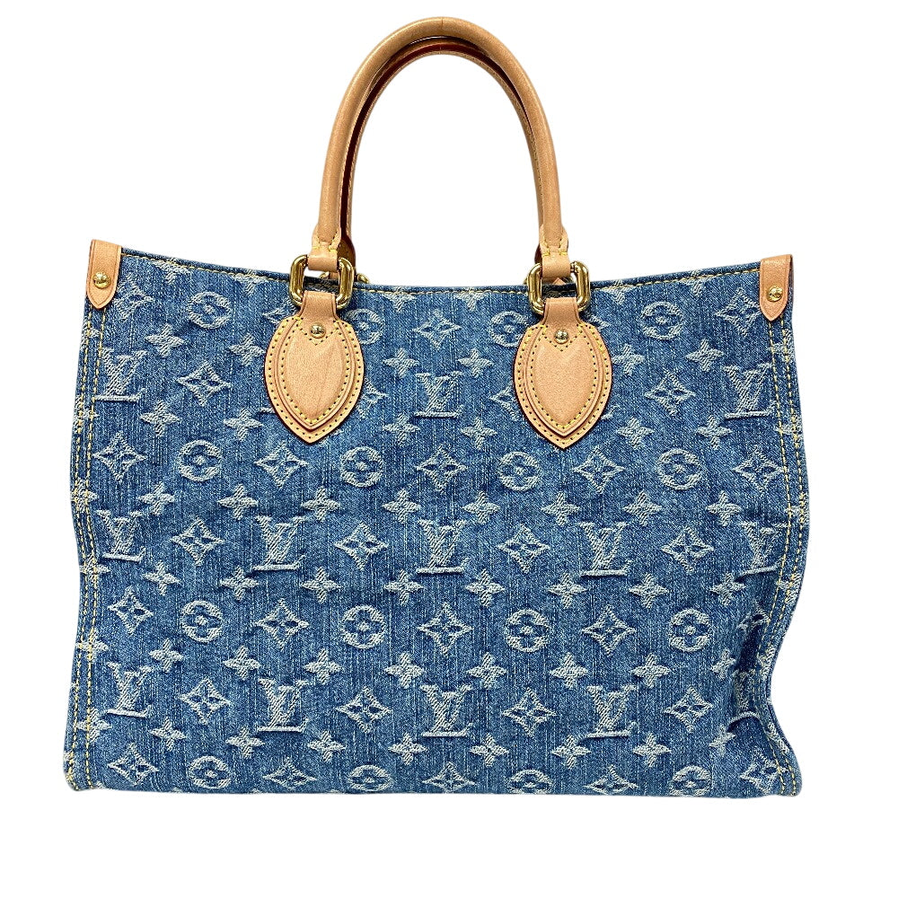 LOUIS VUITTON Tote Bag Monogram denim Navy Monogram denim On the Go MM Women