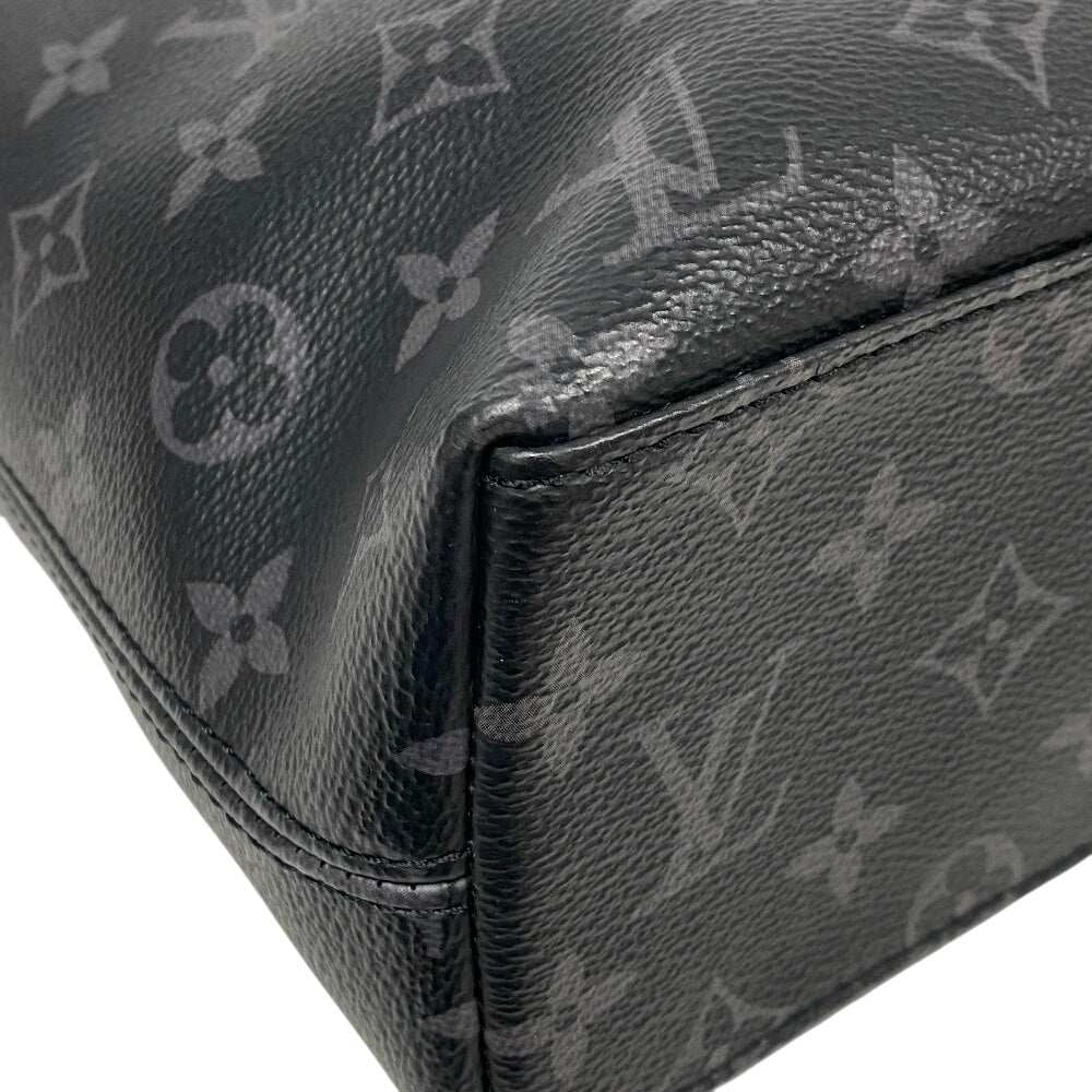 LOUIS VUITTON Briefcase leather black Shoulder Monogram Eclipse Explorer Women(Unisex)