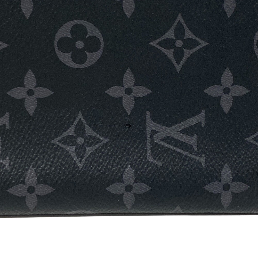 LOUIS VUITTON Briefcase leather black Documents case Monogram Eclipse Portodocument Frank GM mens