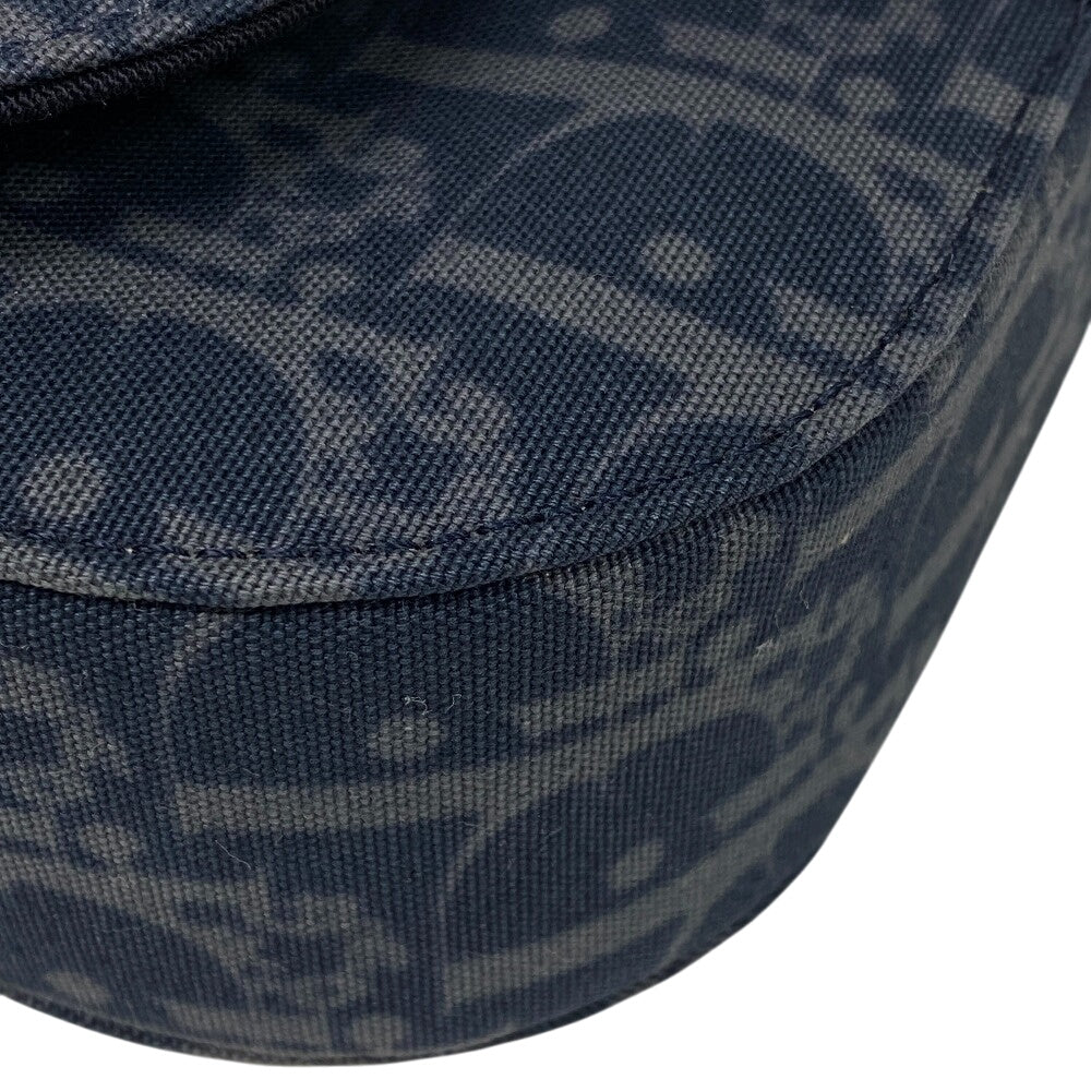 Christian Dior Shoulder Bag Canvas, Leather Navy Oblique Gallop Women