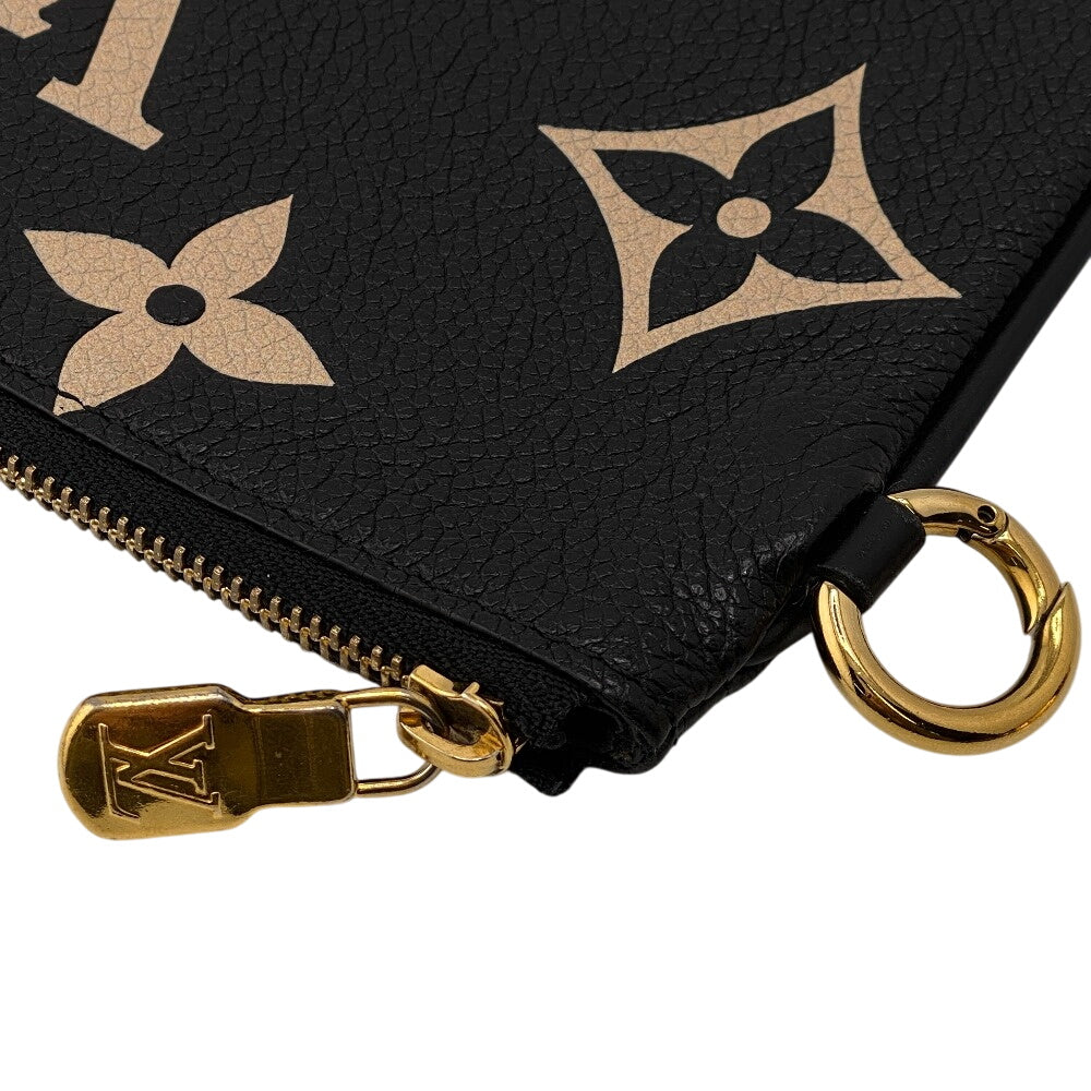 LOUIS VUITTON Pochette leather Black brown Monogram Ann Platt Pochette trio Women