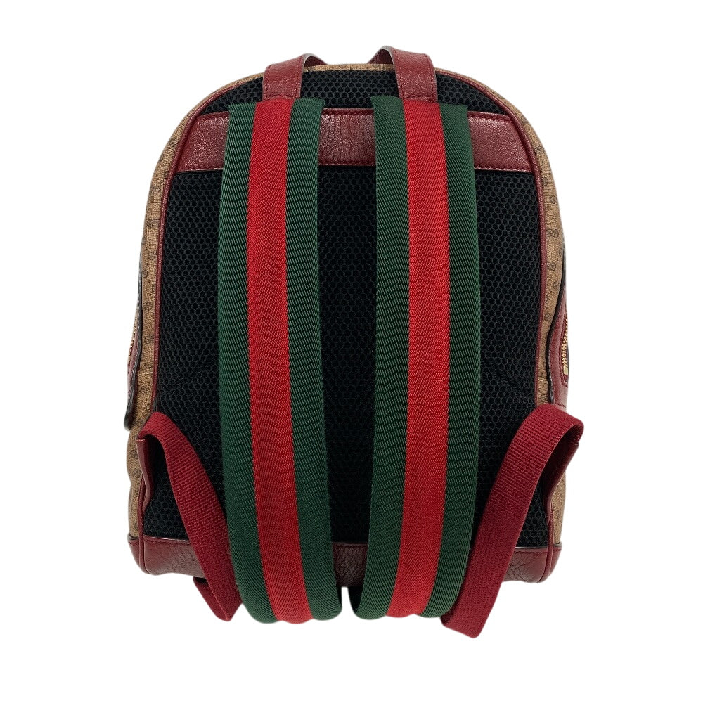 GUCCI Backpack 647816 PVC, Leather beige Mini GG Supreme