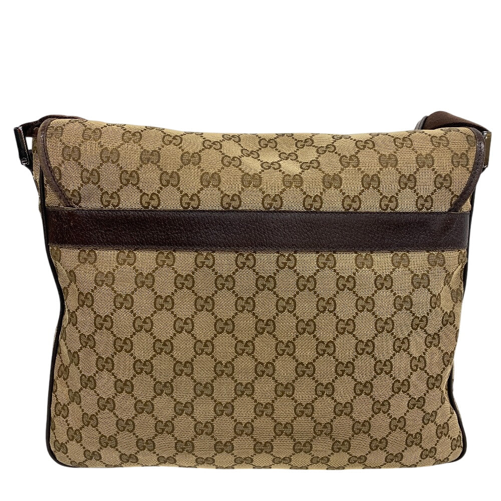 GUCCI Shoulder Bag GG canvas, leather Brown GG canvas Messenger unisex(Unisex)