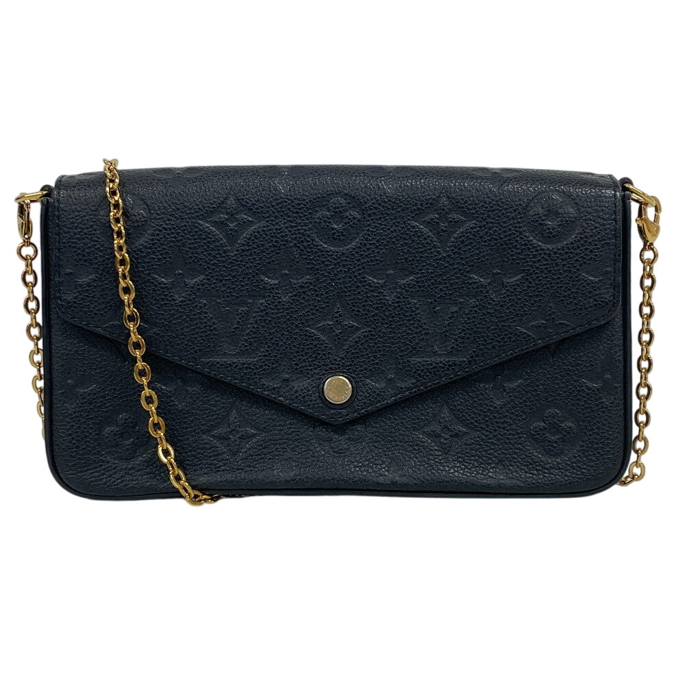 LOUIS VUITTON Pochette leather Noir Monogram Ann Platt Pochette Felice