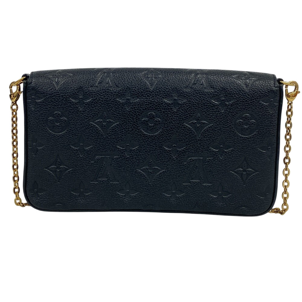 LOUIS VUITTON Pochette leather Noir Monogram Ann Platt Pochette Felice