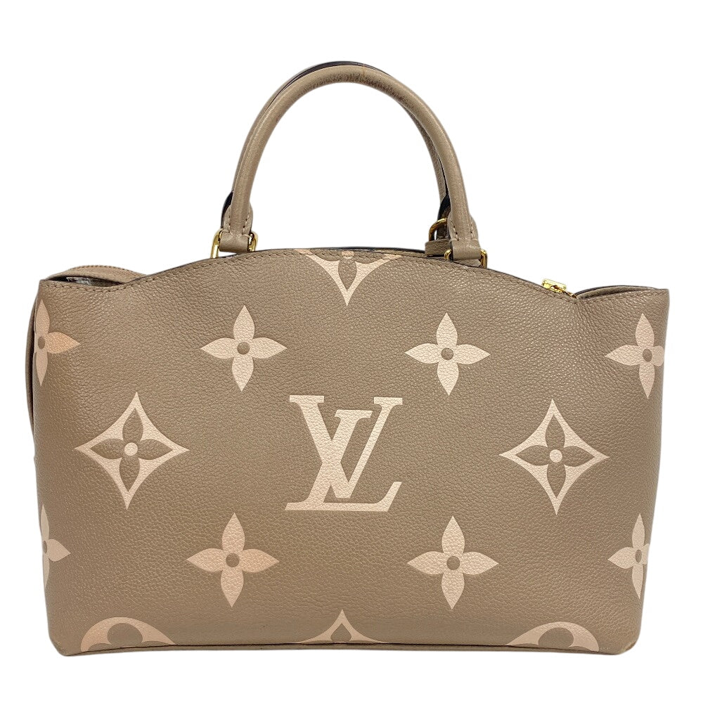 LOUIS VUITTON Handbag leather Turtrail Claim Monogram Empreinte Bicolor Petit Palais PM Women