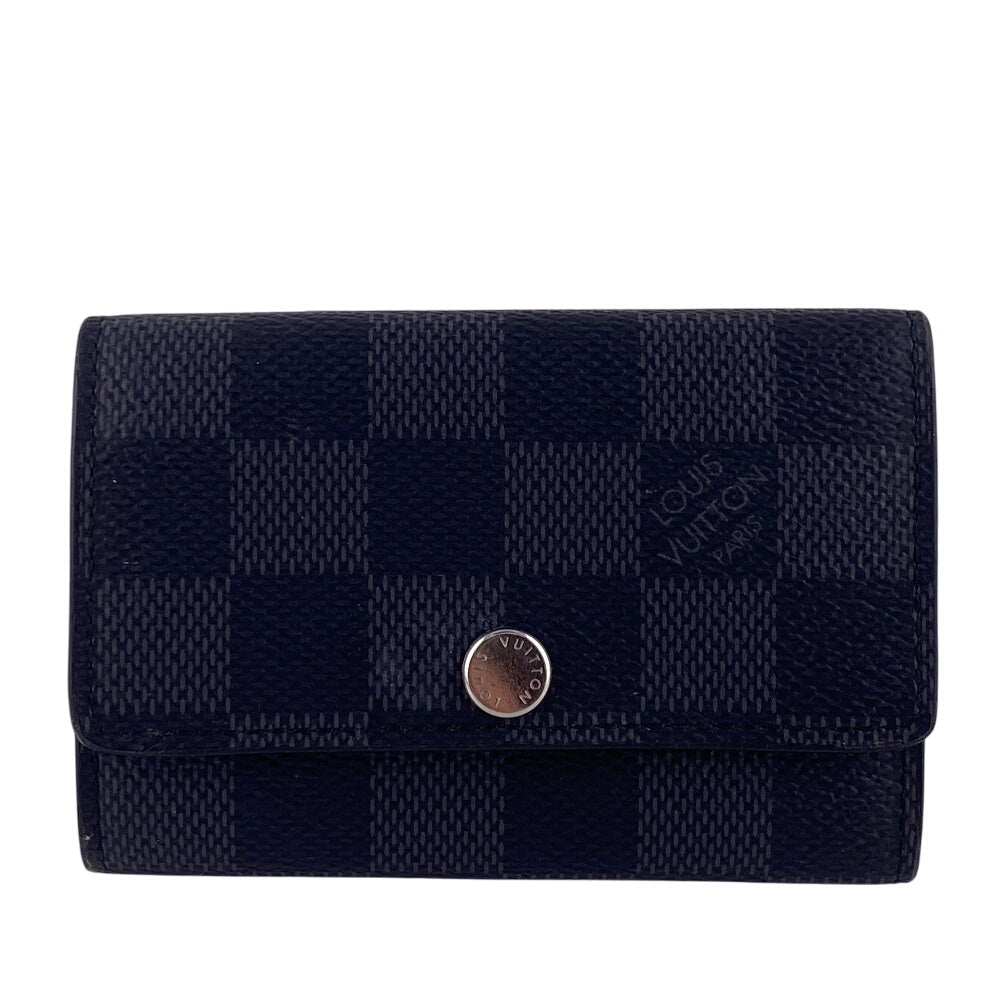 LOUIS VUITTON Key case Key holder Damier Graphite , Leather gray Damier Grafitte Multicles6 Women(Unisex)
