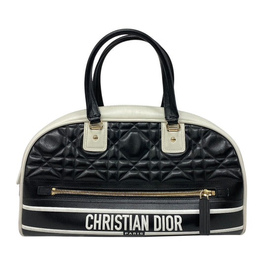Christian Dior Handbag leather black Bowling bag Canage Vibe Women
