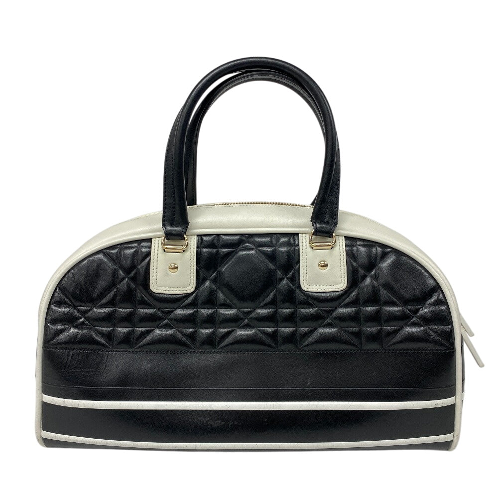 Christian Dior Handbag leather black Bowling bag Canage Vibe Women