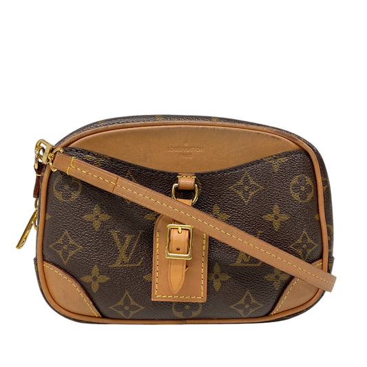 LOUIS VUITTON Shoulder Bag leather Brown Monogram Deauville Mini