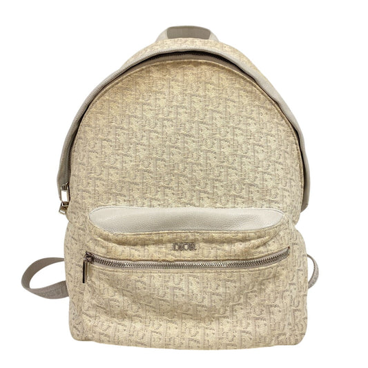 Christian Dior Backpack canvas beige Backpack Trotter Rider Oblique Women