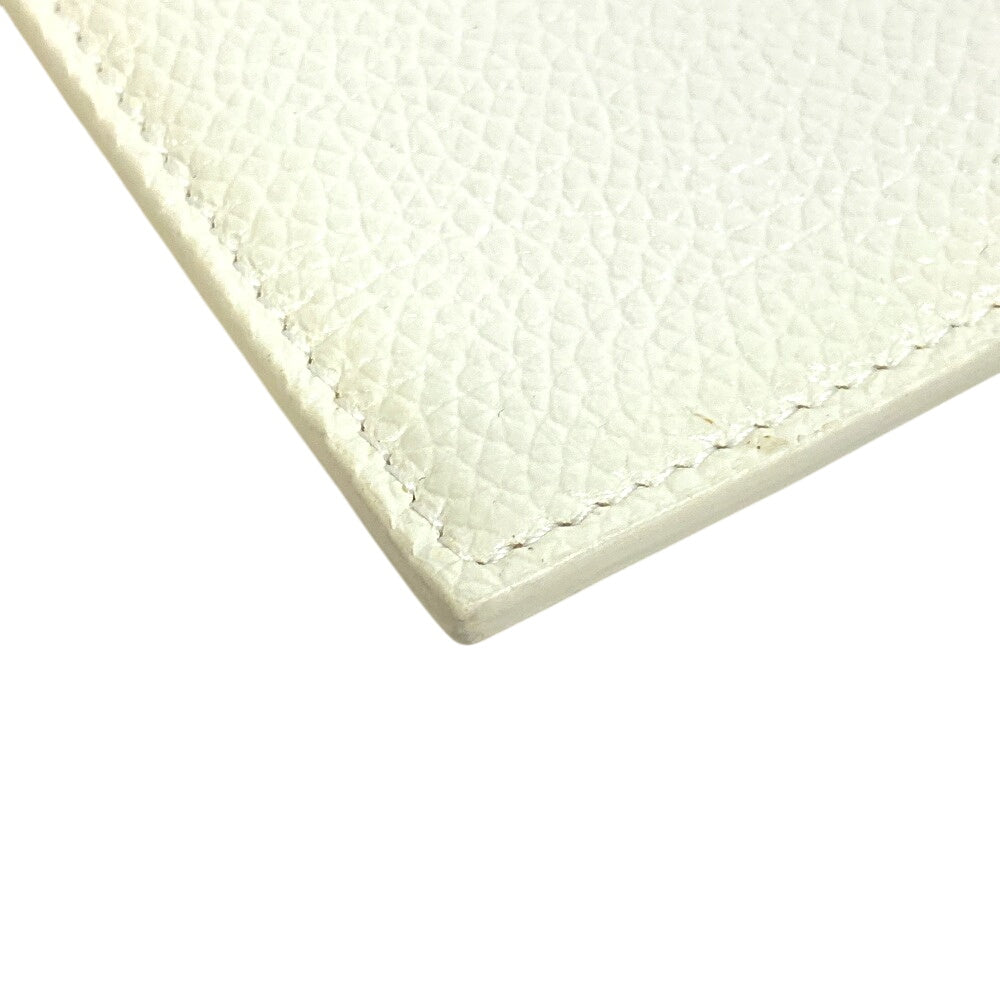 BALENCIAGA Pouch 659783 leather white 1IZIM Travel pouch logo cash pouch Card Case Women(Unisex)