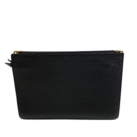 LOUIS VUITTON business bag Epi Leather black Clutch bag Epi Enghien mens