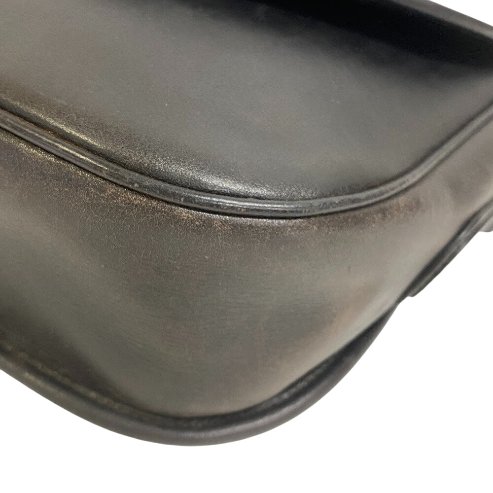 CELINE Shoulder Bag leather black Crossbody Triomphe