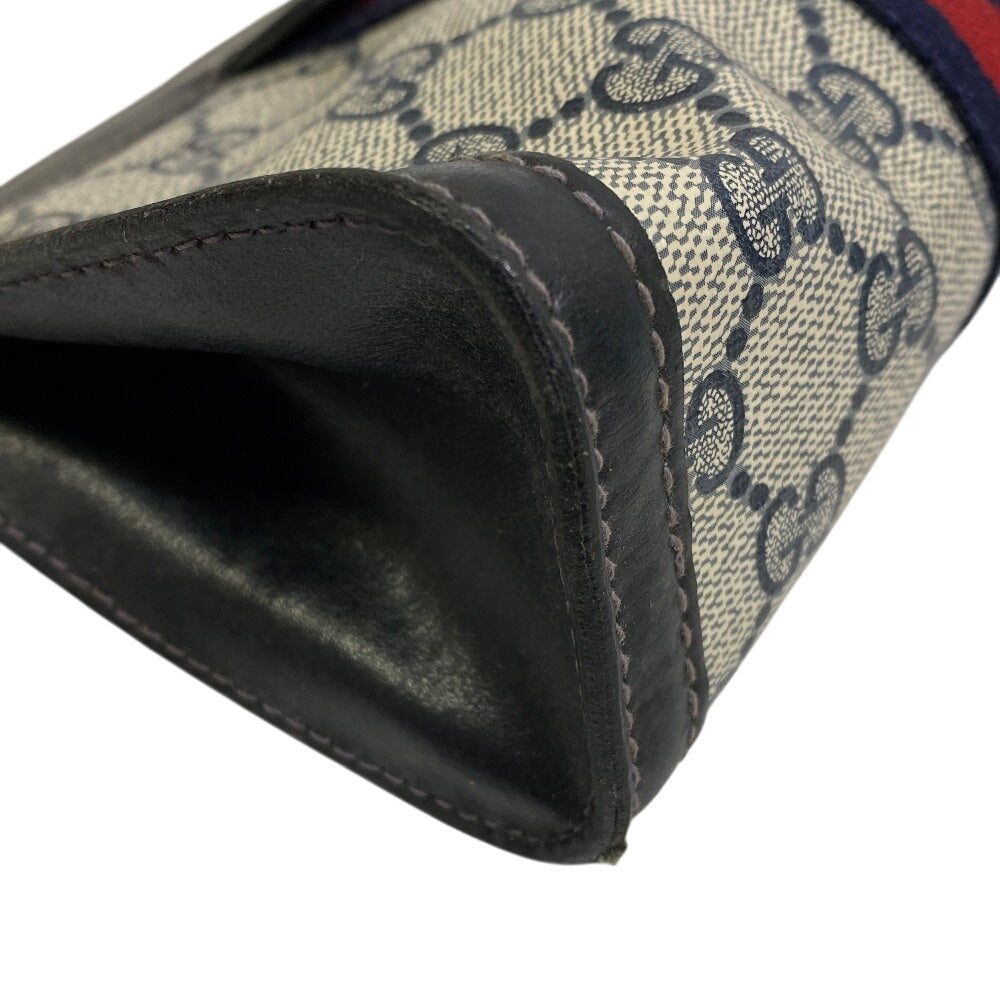 GUCCI Pouch GG Supreme Canvas Navy Sherry Gucci perfume mens