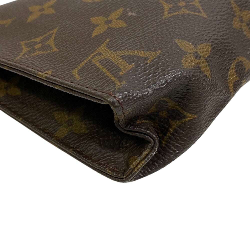 LOUIS VUITTON Pouch leather Brown Monogram posh toilette Women