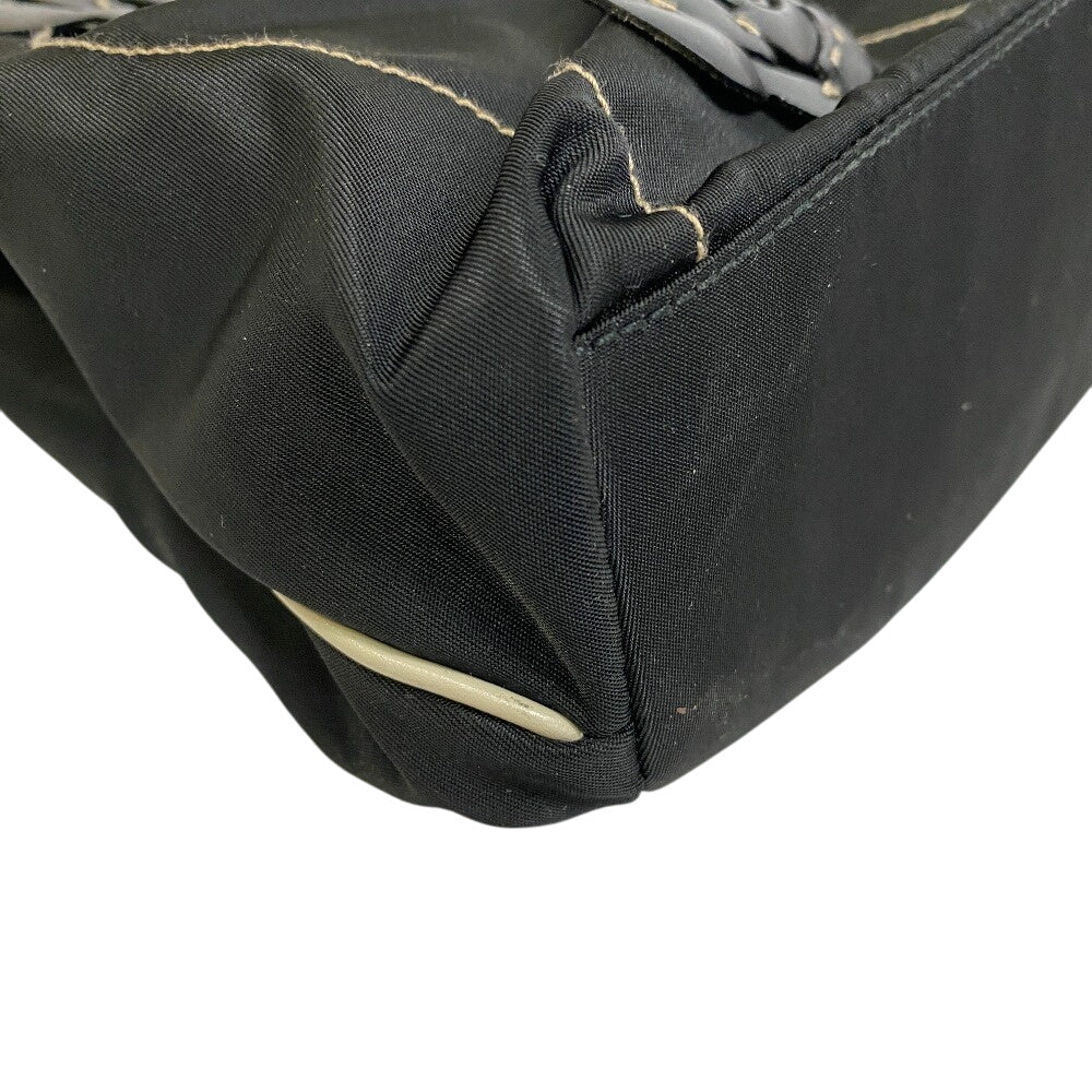 PRADA Handbag Nylon black flour Women
