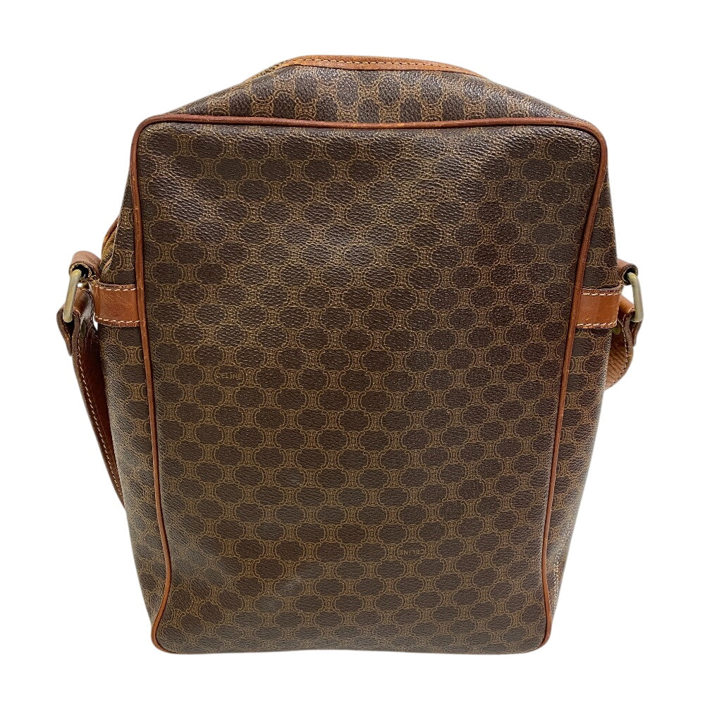 CELINE Shoulder Bag leather Brown macadam Women