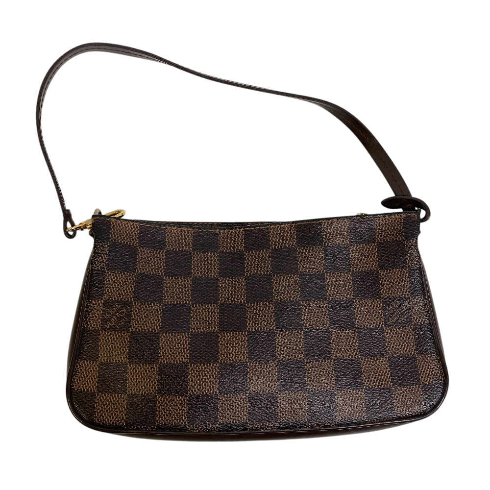 LOUIS VUITTON Pouch leather Brown Pouches, handbags, accessory cases Damier Navona Women