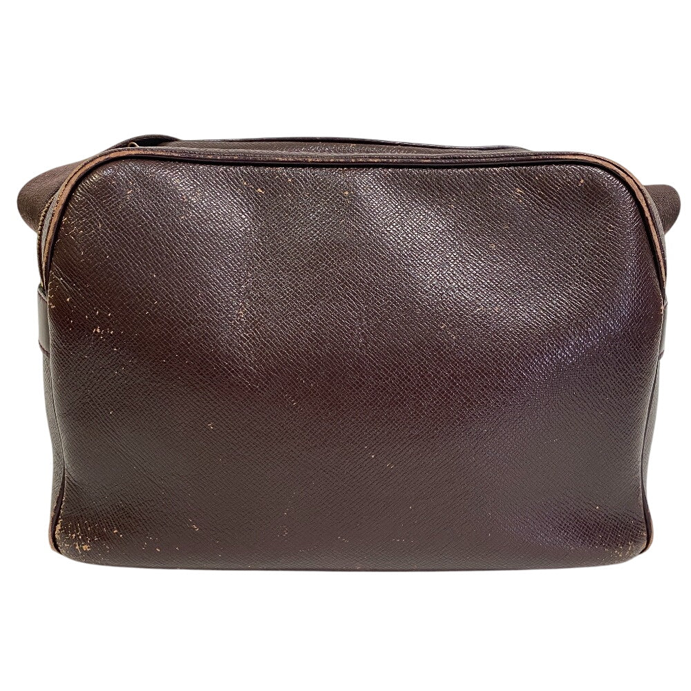 LOUIS VUITTON Shoulder Bag Leather, Canvas Brown Crossbody Taiga Reporter PM mens