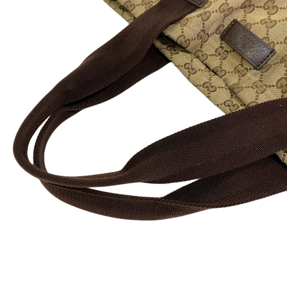 GUCCI Tote Bag 189669 GG canvas, leather beige Shoulder Bag handbag GG canvas Women(Unisex)