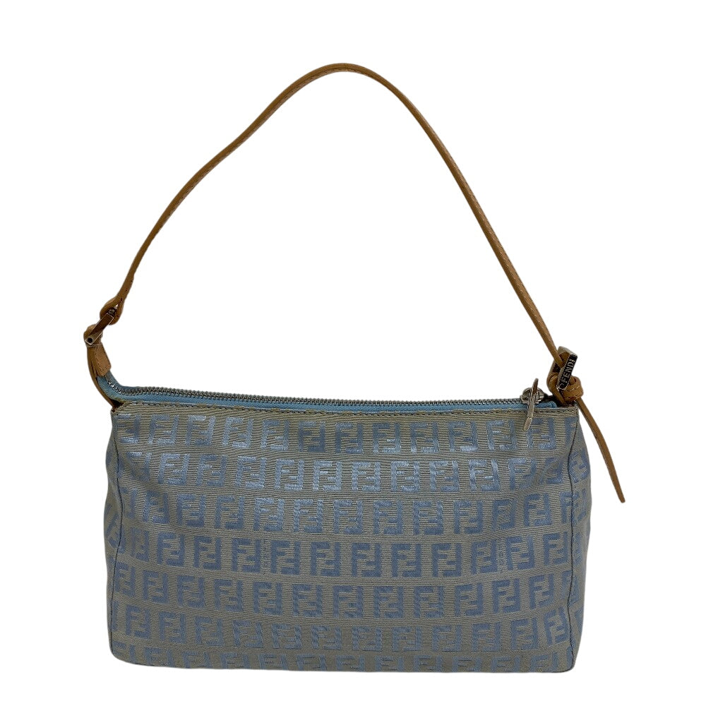 FENDI Shoulder Bag canvas blue Accessory pouch Zucchino Women