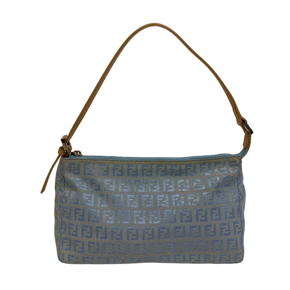 FENDI Shoulder Bag canvas blue Accessory pouch Zucchino Women