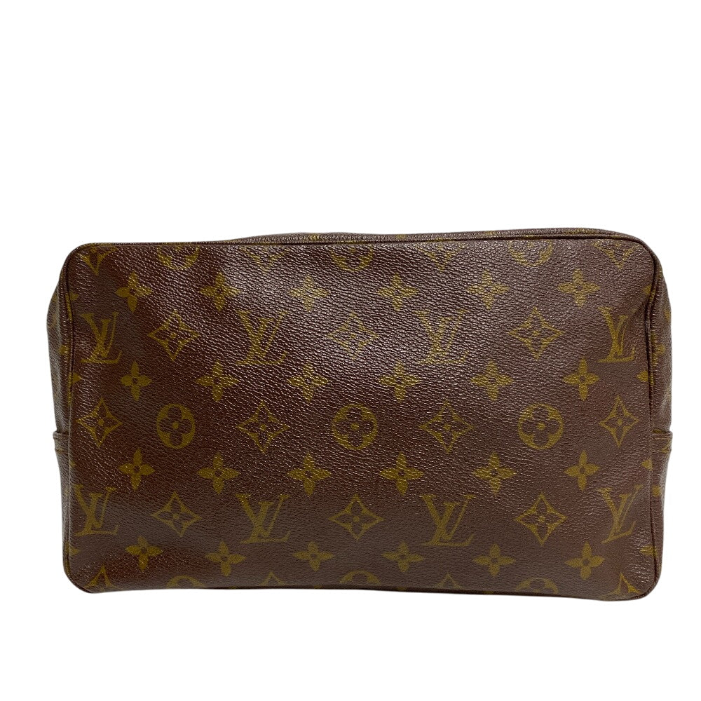 LOUIS VUITTON Pouch leather Brown Travel pouch Monogram Truth Cracking T mens