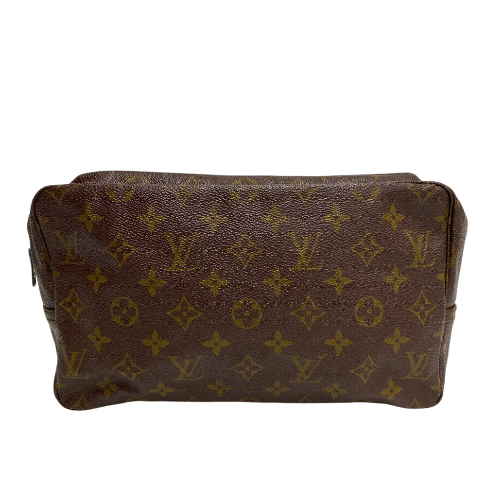 LOUIS VUITTON Pouch leather Brown Travel pouch Monogram Truth Cracking T mens