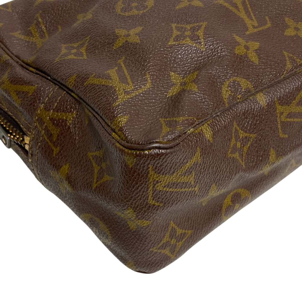 LOUIS VUITTON Pouch leather Brown Travel pouch Monogram Truth Cracking T mens