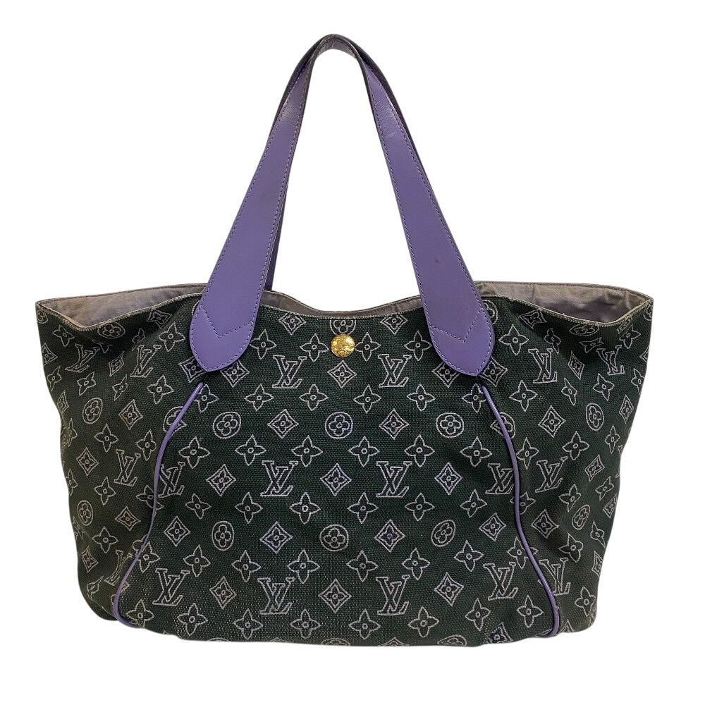 LOUIS VUITTON Tote Bag canvas purple Monogram beach line Hippo Ipanema GM