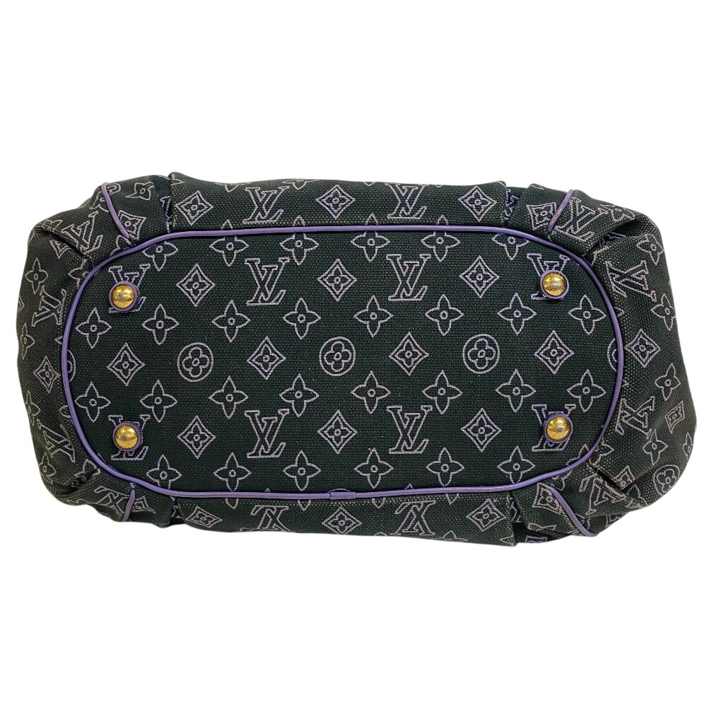 LOUIS VUITTON Tote Bag canvas purple Monogram beach line Hippo Ipanema GM