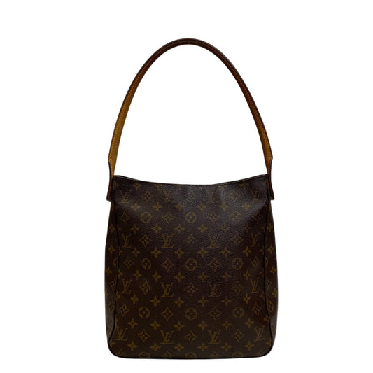LOUIS VUITTON Shoulder Bag leather Brown Monogram LoopingGM